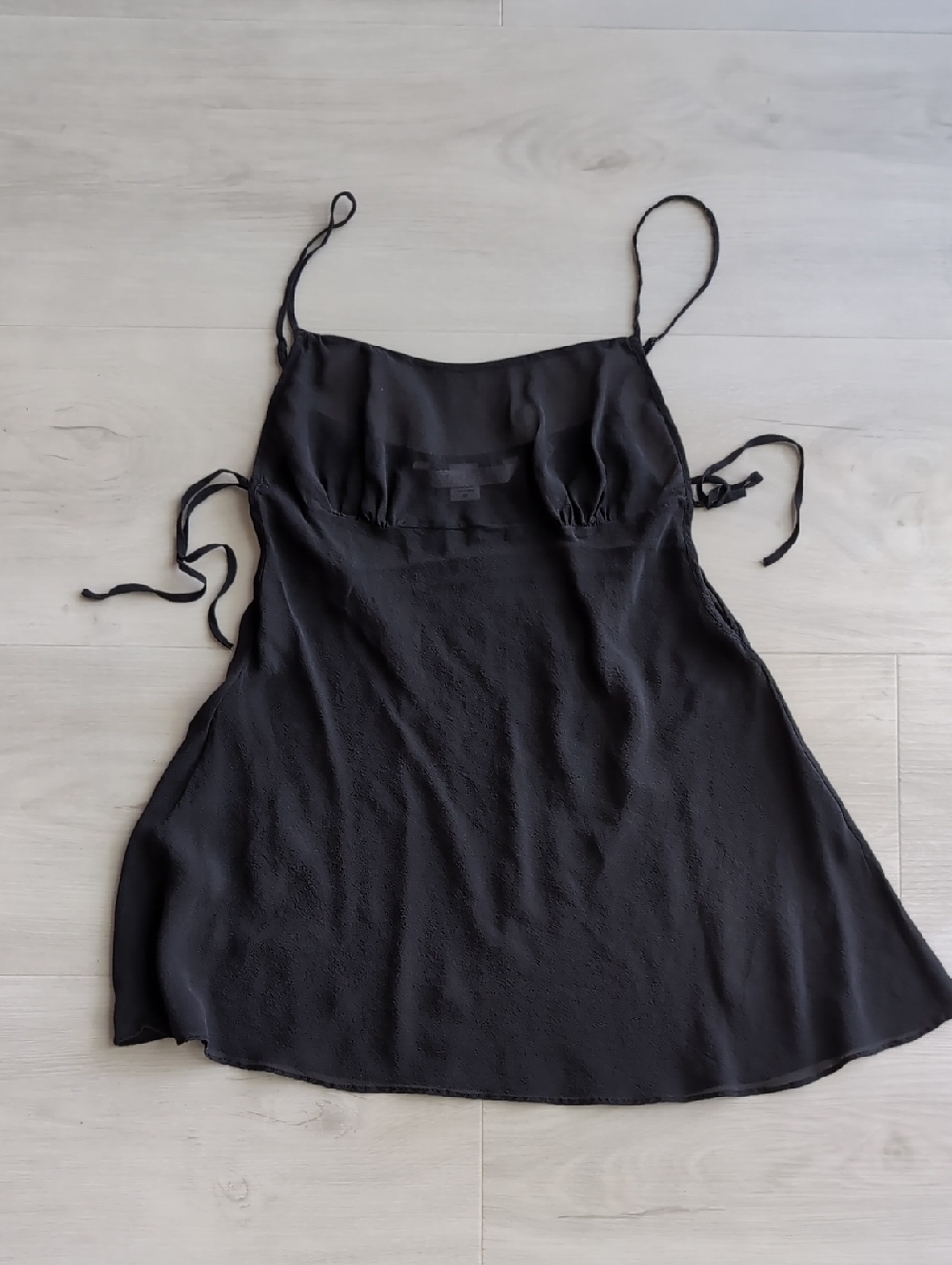 Victoria's Secret Black Silk Tie-Side Camisole